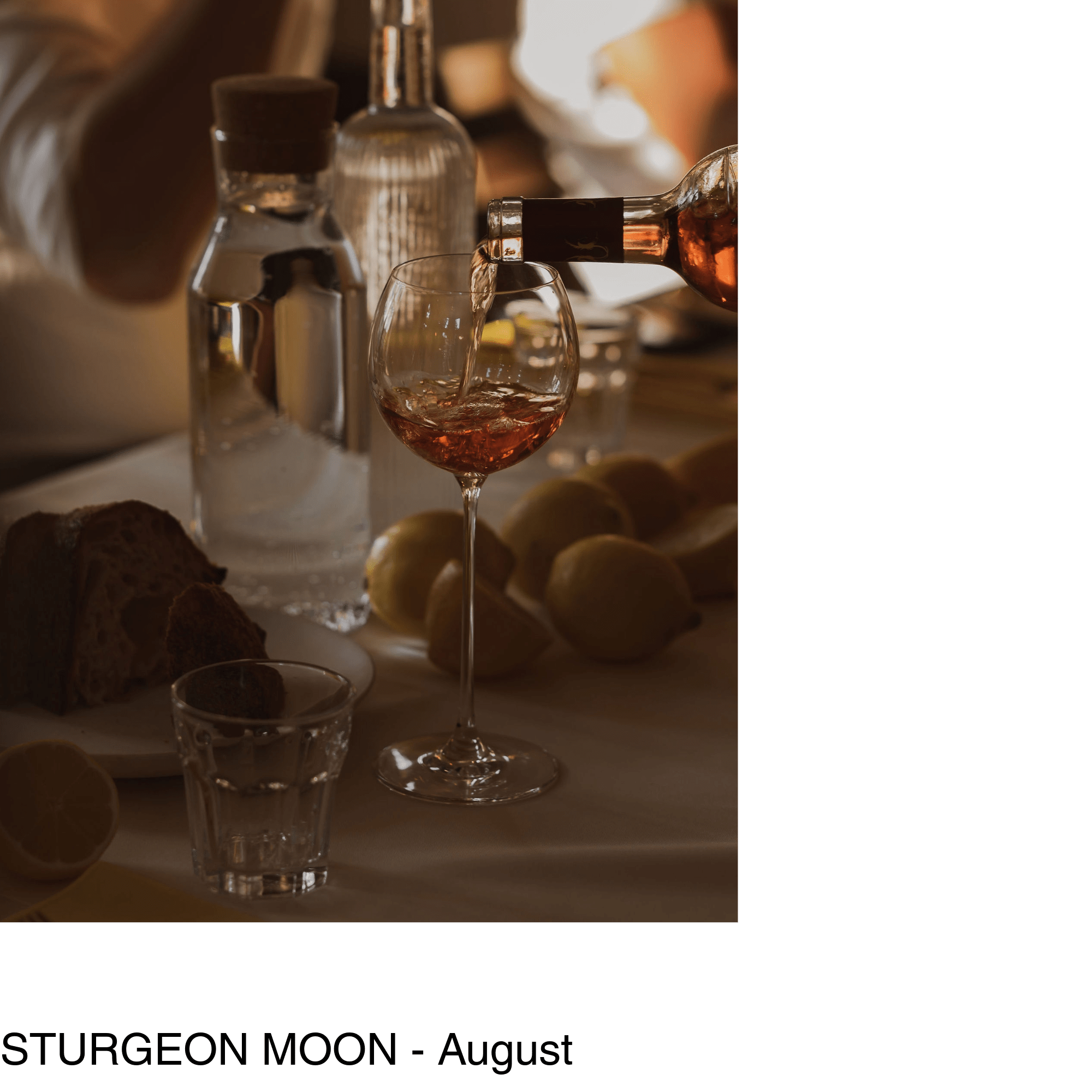 Rose is poured into a large wine glass