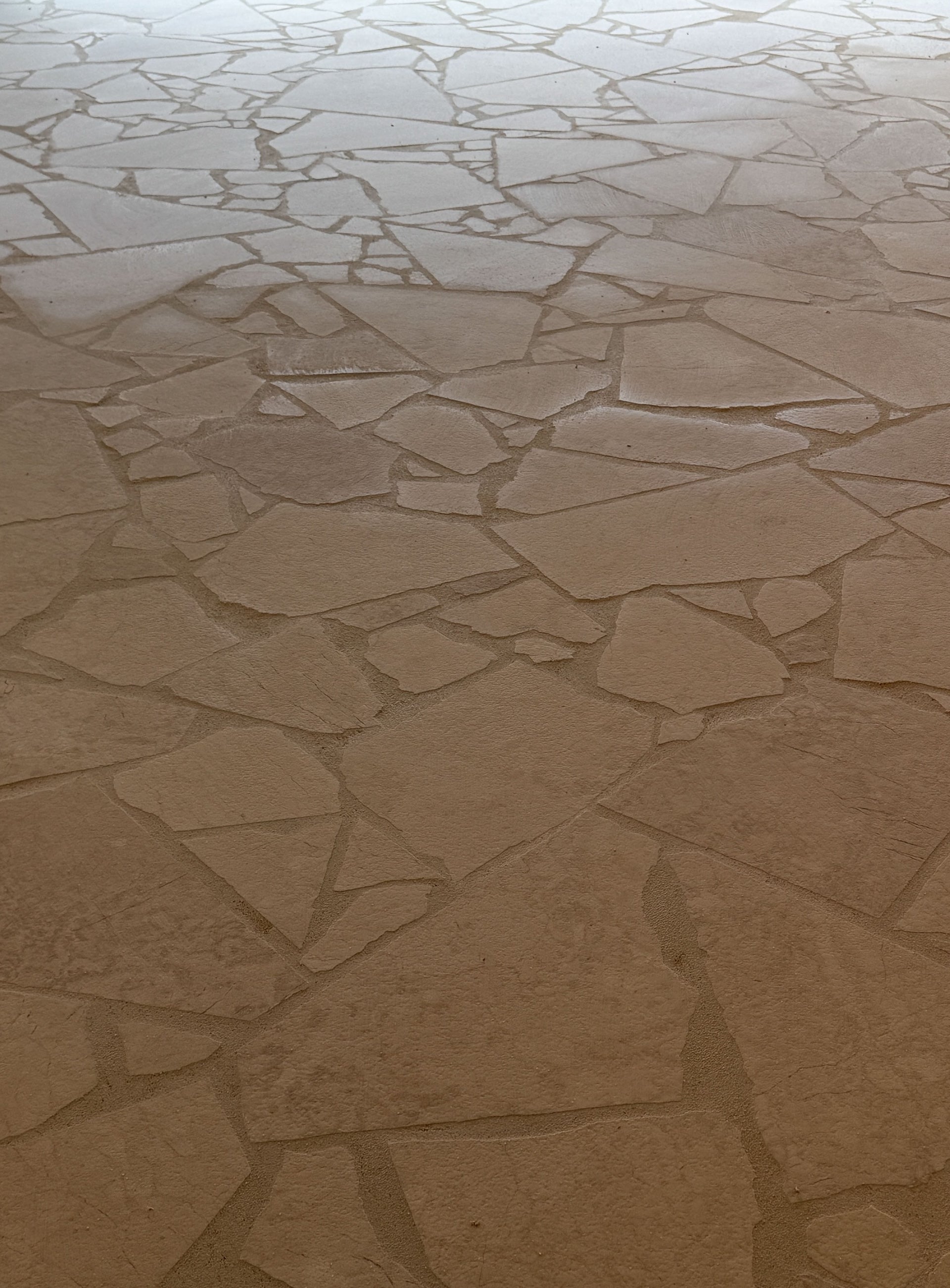 light brown flagstone floor