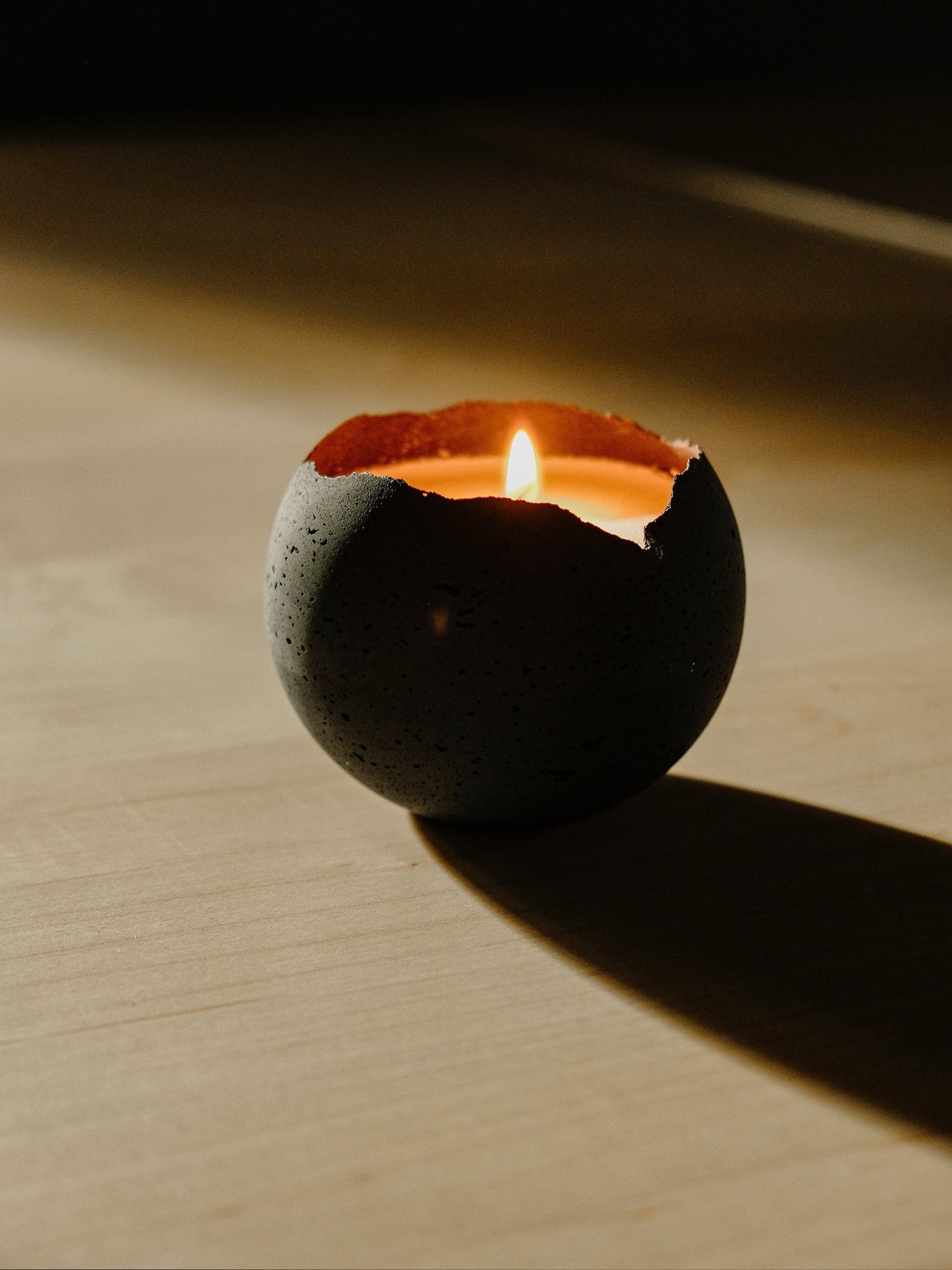 Moon Concrete Candles
