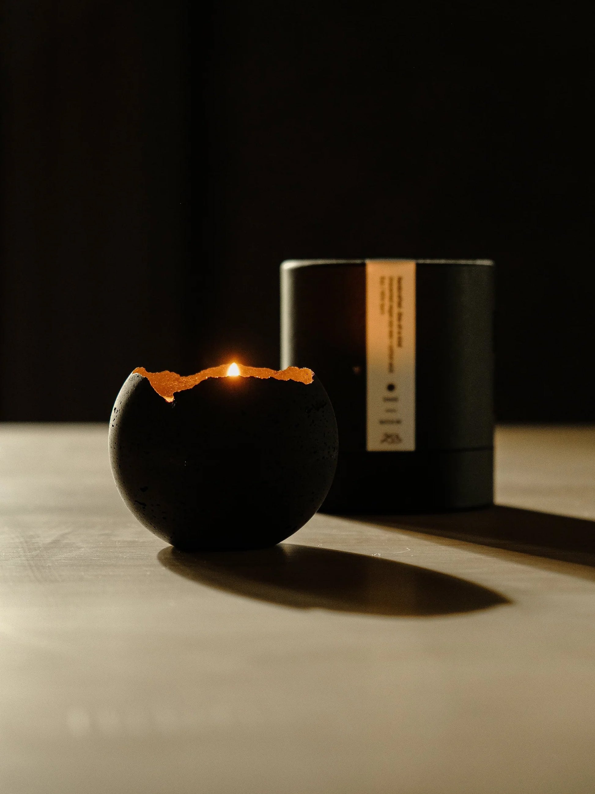Moon Concrete Candles